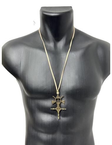 COLLARES DE CRUCES DORADAS CRUZ TUAREG TAHOUA PARA HOMBRE Y MUJER