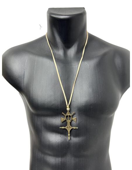 COLLARES DE CRUCES DORADAS CRUZ TUAREG TAHOUA PARA HOMBRE Y MUJER