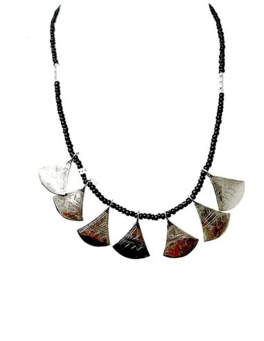 COLLARES TUAREG NEGROS Y PLATEADOS JOYERIA BOHEMIA