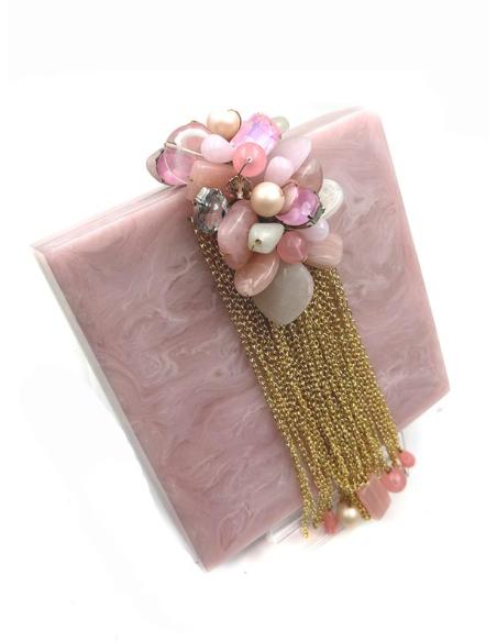 BOLSOS BODA ROSAS ANACARADOS CON PEDRERIA | ACCESORIOS INVITADA Y MADRINA