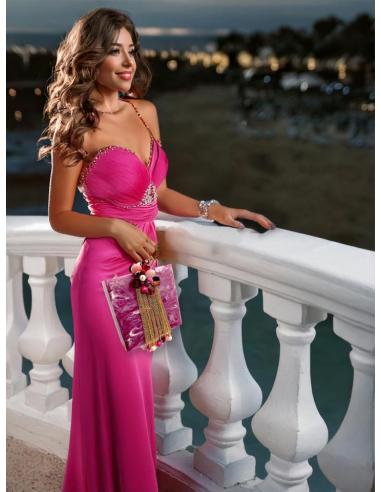 BOLSOS BODA FUCSIAS ANACARADOS CON PEDRERIA | ACCESORIOS INVITADA Y MADRINA