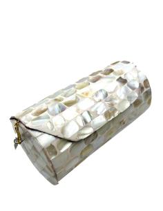 BOLSOS BLANCOS BODA COFRE MOSAICO REDONDEADO | ACCESORIOS INVITADAS