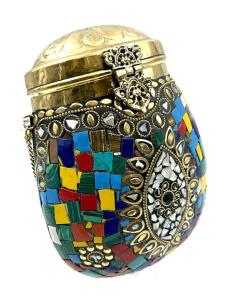 BOLSOS DE FIESTA MULTICOLORES COFRE MOSAICO | ACCESORIOS INVITADA