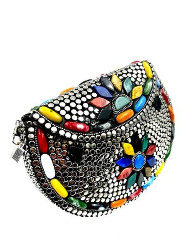 BOLSOS ORIGINALES PLATEADOS COFRE MULTICOLOR | ACCESORIOS UNICOS
