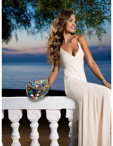 BOLSOS MULTICOLORES PARA BODAS COFRES DE PEDRERIA | ACCESORIOS MUJER