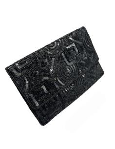 BOLSOS DE FIESTA NEGROS CARTERA CON LENTEJUELAS | ACCESORIOS BODA