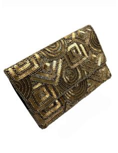 BOLSOS DE FIESTA DORADOS CARTERA CON LENTEJUELAS | ACCESORIOS BODA