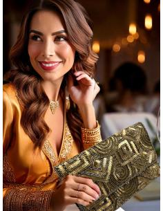 BOLSOS DE FIESTA DORADOS CARTERA CON LENTEJUELAS | ACCESORIOS BODA 2