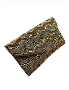BOLSOS DE PEDRERIA CARTERA COBRE Y DORADA | COMPLEMENTOS BODA