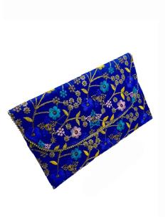 BOLSOS DE INVITADA AZULONES CARTERA DE FLORES | ACCESORIOS BODA