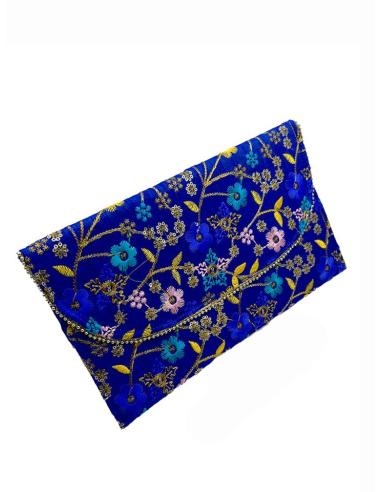 BOLSOS DE INVITADA AZULONES CARTERA DE FLORES | ACCESORIOS BODA