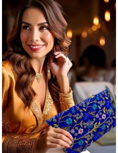 BOLSOS DE INVITADA AZULONES CARTERA DE FLORES | ACCESORIOS BODA 2