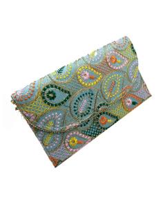 BOLSOS AZULES ESTAMPADOS CARTERAS PARA INVITADAS | ACCESORIOS BODA