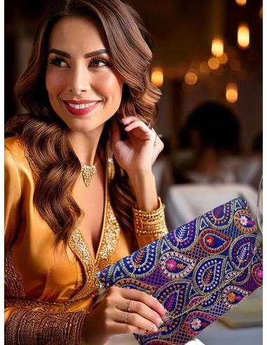 BOLSOS AZULONES ESTAMPADAS CARTERAS PARA INVITADAS | ACCESORIOS BODA