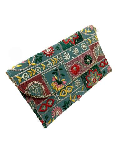 BOLSOS DE INVITADA CARTERAS VERDES ESTAMPADAS | COMPLEMENTOS BODA