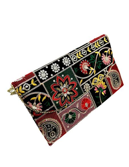 BOLSOS DE INVITADA CARTERAS NEGRAS ESTAMPADAS | COMPLEMENTOS BODA