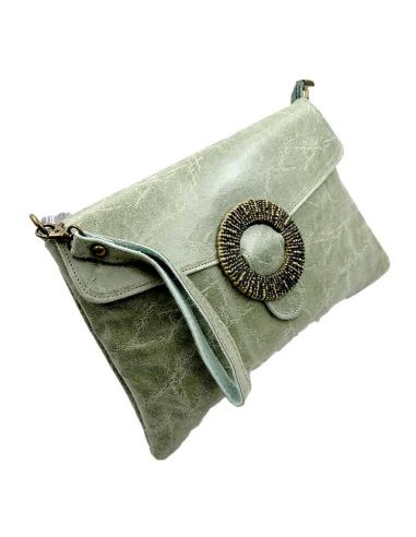 BOLSOS PIEL VERDES SECO CARTERAS PARA DIA Y NOCHE | BOLSOS MUJER