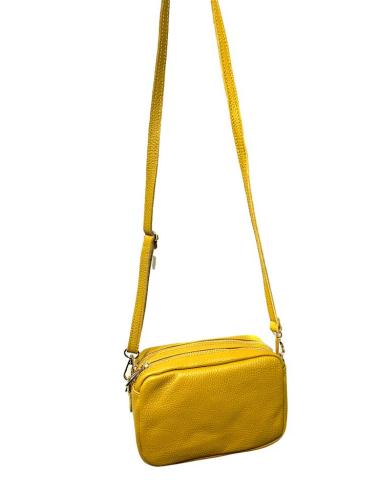 BOLSOS PIEL MOSTAZAS PEQUEÑOS CON DOBLE CREMALLERA | BOLSOS MODA