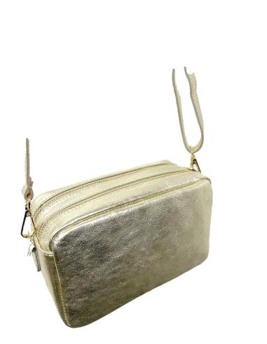 BOLSOS PIEL DORADOS PEQUEÑOS Y DOBLE CREMALLERA | BOLSOS MODA