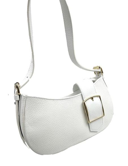BOLSOS BLANCOS DE PIEL CON HEBILLA DECORATIVA | BOLSOS VERANO