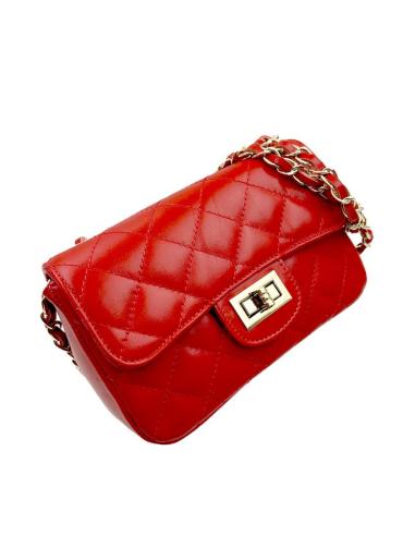 BOLSOS PIEL ROJOS ACOLCHADOS PEQUEÑOS | BOLSOS MUJER