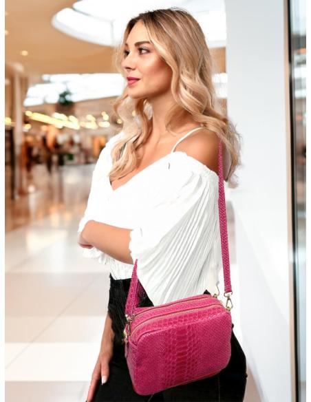 BOLSOS MUJER DE FUCSIAS DIBUJO SERPIENTE | BOLSOS MADRID