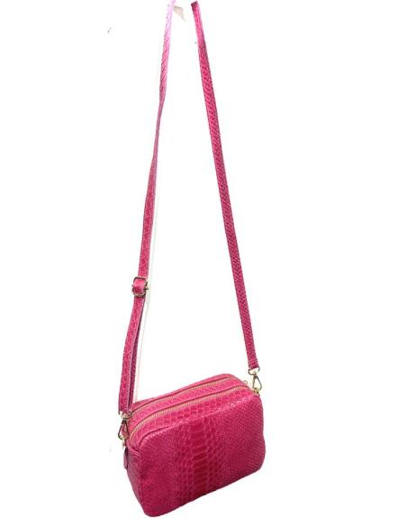 BOLSOS MUJER DE FUCSIAS DIBUJO SERPIENTE | BOLSOS MADRID