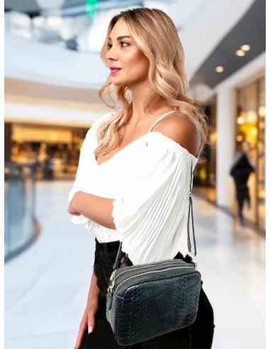 BOLSOS MUJER DE NEGROS DIBUJO SERPIENTE | BOLSOS MADRID