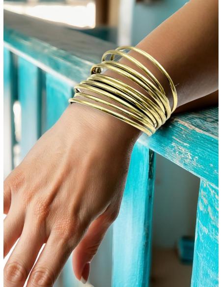 PULSERAS DORADAS FINAS ESTILO SEMANARIO BOHO | ACCESORIOS MUJER