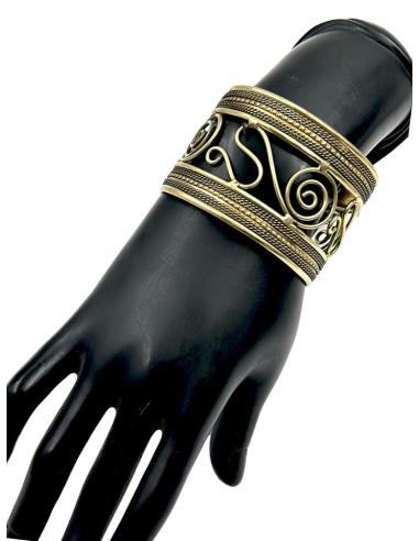 PULSERAS DORADAS BRAZALETES ANCHOS CALADOS ETNICOS | MODA BOHO
