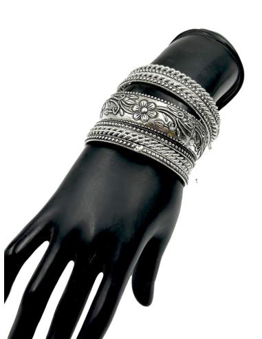 PULSERAS PLATEADAS ESTILO SEMANARIO INDIA | ACCESORIOS MUJER