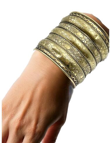 PULSERAS DORADAS BRAZALETES ANCHOS BOHEMIOS | JOYAS TRIBALES