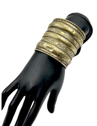 PULSERAS DORADAS BRAZALETES ANCHOS BOHEMIOS | JOYAS TRIBALES