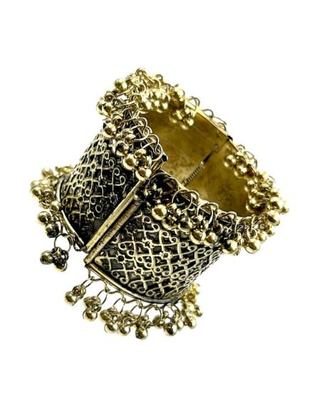PULSERAS DORADAS INDIAS BRAZALETES TRIBALES ANCHOS | ACCESORIOS BOHO