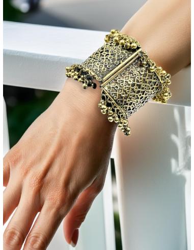 PULSERAS DORADAS INDIAS BRAZALETES TRIBALES ANCHOS | ACCESORIOS BOHO