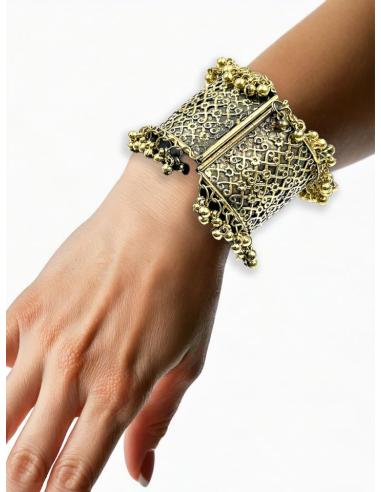 PULSERAS DORADAS INDIAS BRAZALETES TRIBALES ANCHOS | ACCESORIOS BOHO