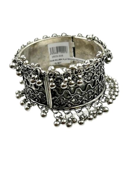 PULSERAS MUJER PLATEADAS ANCHAS BRAZALETE TRIBAL | COMPLEMENTOS BOHO