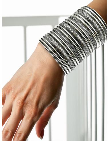 BRAZALETES MUJER PLATEADOS ETNICOS PULSERAS ANCHAS | JOYAS AFRICA