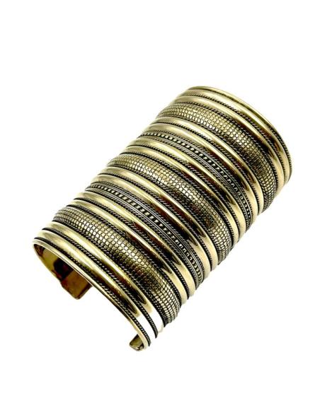 BRAZALETES MUJER DORADOS ETNICOS PULSERAS ANCHAS | JOYAS AFRICA