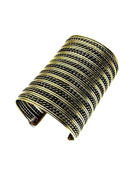BRAZALETES DORADOS ANCHOS DE MUJER JOYAS AFRICANAS | ACCESORIOS BOHO