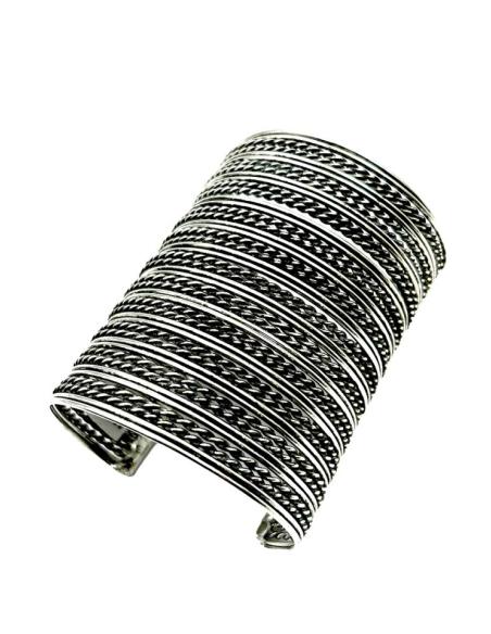 BRAZALETES PLATEADOS ANCHOS JOYAS MUJER AFRICANAS | ACCESORIOS BOHO