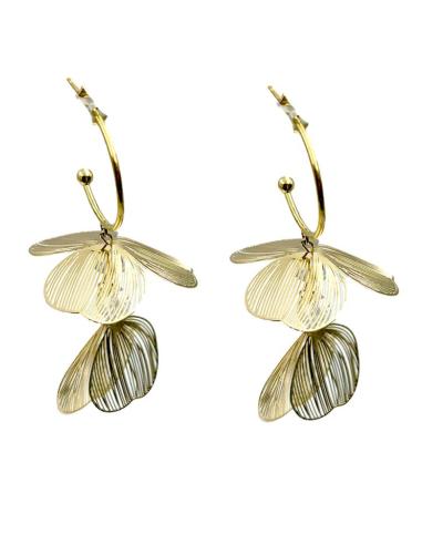 PENDIENTES ARO DORADOS LARGOS Y FLORECITAS | COMPLEMENTOS DIA Y NOCHE