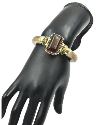 PULSERAS HUESO MARRONES CON PIEDRAS SEMIPRECIOSAS | ACCESORIOS BOHO