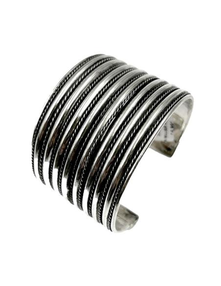 PULSERAS MUJER PLATEADAS BRAZALETES ANCHOS DE MODA | ACCESORIOS BOHO
