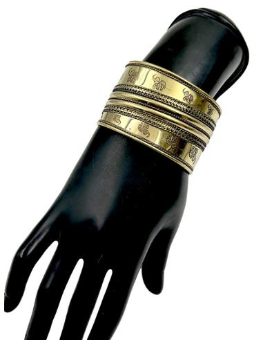 PULSERAS DORADAS ANCHAS BRAZALETES CON ELEFANTES | ACCESORIOS MUJER