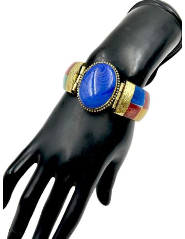 PULSERAS ANCHAS DE HUESO BRAZALETES MULTICOLORES | MODA MUJER BOHO