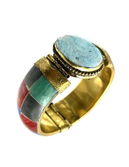 PULSERAS MUJER ANCHAS BRAZALETES MULTICOLORES | MODA BOHO CHIC