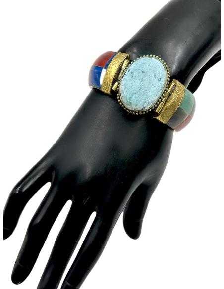 PULSERAS MUJER ANCHAS BRAZALETES MULTICOLORES | MODA BOHO CHIC