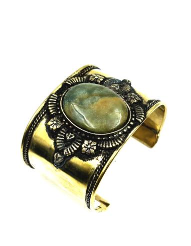 PULSERAS MUJER DORADAS BRAZALETES ANCHOS Y PIEDRAS | JOYAS ETNICAS BOHO