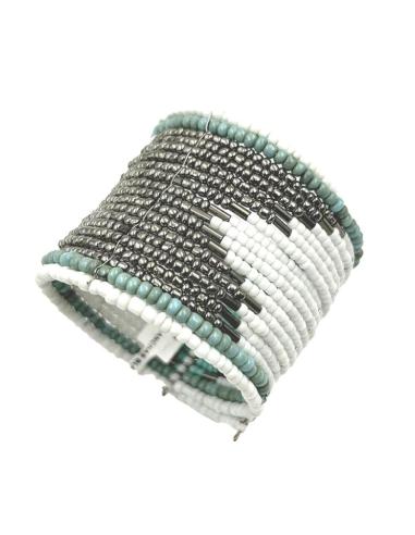 PULSERAS IBICENCAS ANCHAS BLANCAS AZULES PLATEADAS | ACCESORIOS VERANO